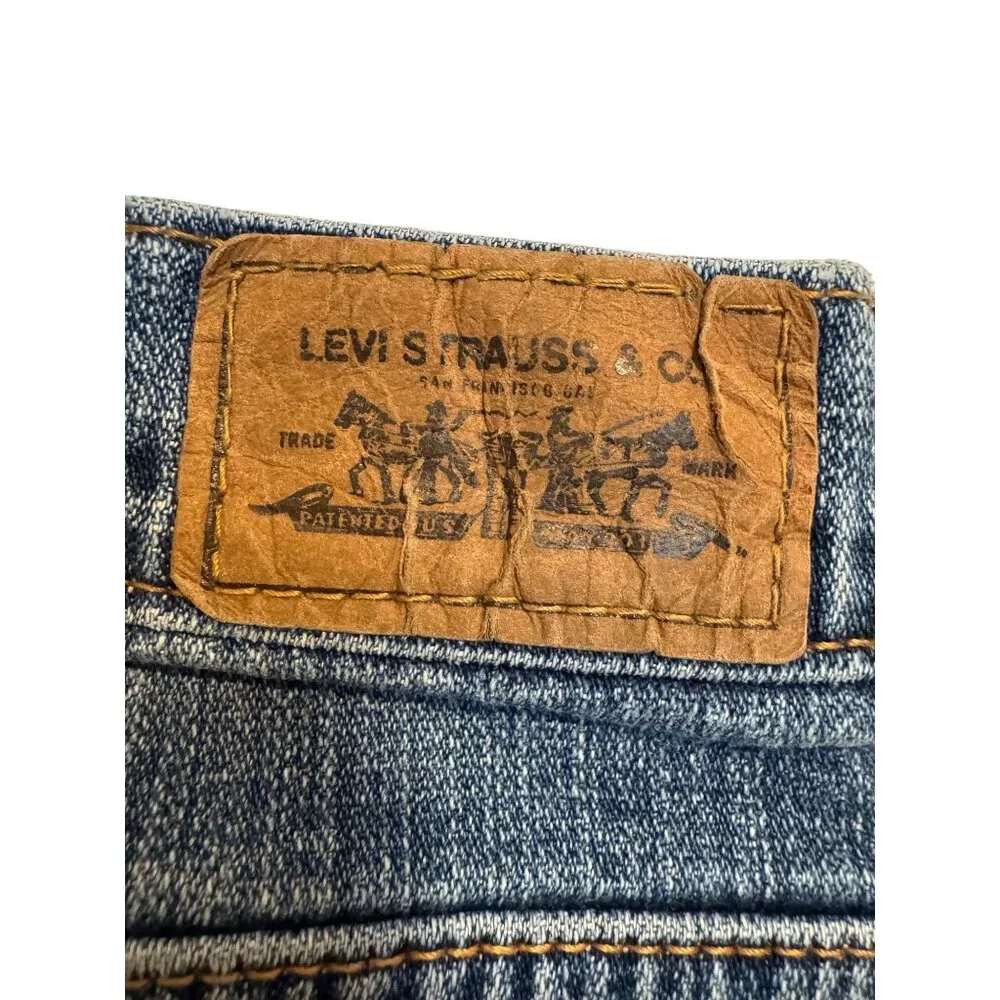 Levis 505 Straight Leg Women 8M Blue Denim Jeans Mid Rise Casual Everyday - Picture 6 of 6